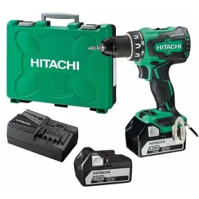 Perceuse - Visseuse Brushless 18V 5Ah Li-ion Hitachi-Hikoki - 2 batteries 5Ah, chargeur, en coffret – DS18DBSL